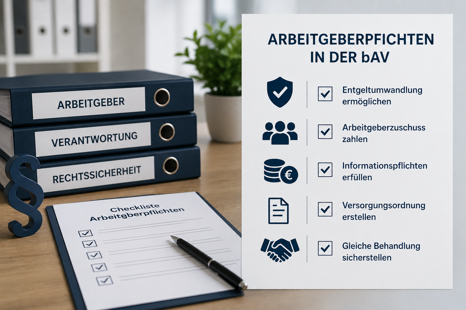 Welche Pflichten hat der Arbeitgeber bei der bAV?