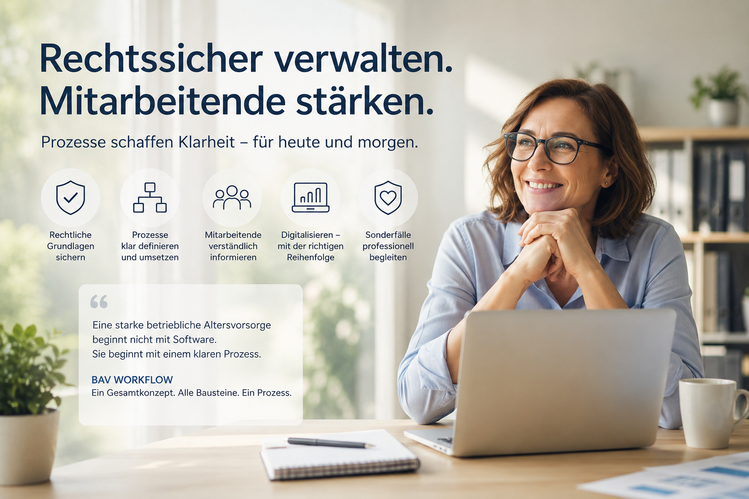 bAV rechtssicher verwalten: Prozesse vor Software